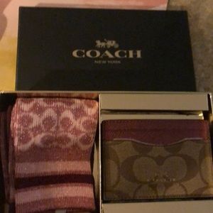 New coach socks with card holder